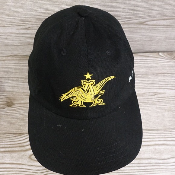 ANHEUSER BUSCH ST LOUIS BREWERY BLACK ADJUSTABLE STRAPBACK BASEBALL HAT CAP - Picture 4 of 9